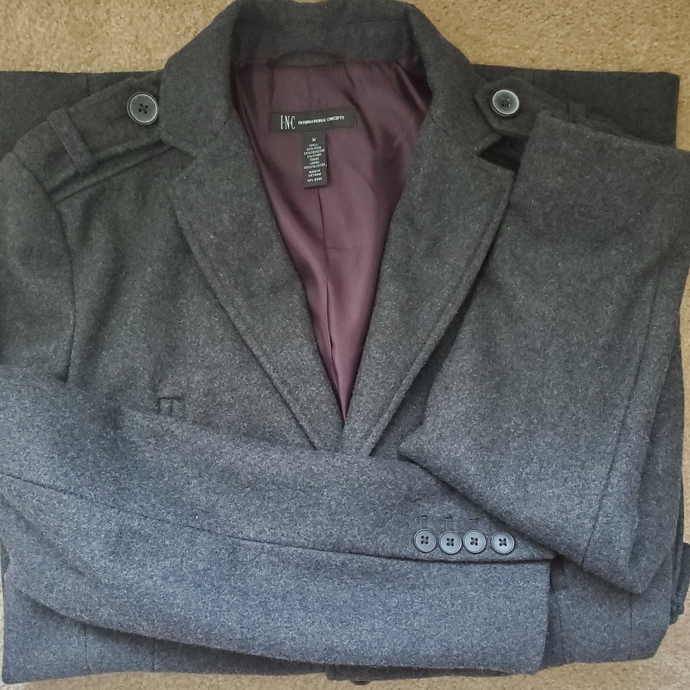 INC Wool Trench Coat